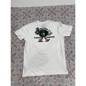 Volcom Earth Tripper Organic Cotton Graphic T-Shirt White XL Modern Fit